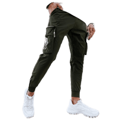 Dstreet Pánské bojové kalhoty SITT zelené ux4310 S