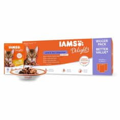 IAMS Kapsička Delights Adult mořské a suchozemské maso v omáčce multipack 4080g (48x85g) 