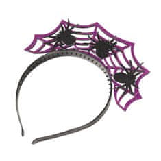 Rappa Čelenka Halloween fialová s pavouky