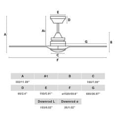 FARO Barcelona FARO ALO L stropní ventilátor LED, bílá/dřevo DC CCT