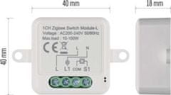 Emos GoSmart modul spínací IP-2103SZ, ZigBee, 1-kanálový (nevyžaduje N vodič)