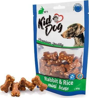 KIDDOG králičí maso s rýží MINI kostičky 80 g