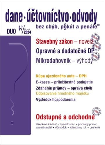 DaÚ 6-7/2024 Vybrané benefity z pohledu daní