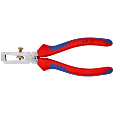 Knipex Odizolovací kleště, chrom, nastavitelné do 10 mm2, s otevírací pružinou - KNIPEX 11 05 160