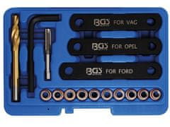 BGS technic Sada pro opravu závitů brzd M9 x 1,25 mm. 16 dílů v kazetě - BGS 148