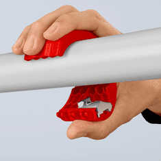 Knipex Řezačka plastových trubek s vyměnitelným ostřím, rozsah 20-50 mm - KNIPEX 90 22 10 BK