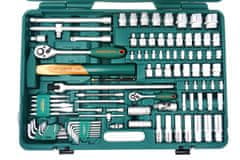 Jonnesway Velká sada ručního nářadí, hlavic 1/4" a 1/2" (gola sada), 127 ks - JONNESWAY S04H524127S