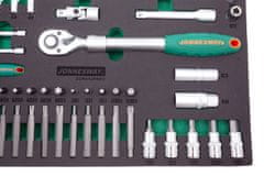 Jonnesway Modul - velká gola sada 1/4" a 1/2", s příslušenstvím, 95 ks - JONNESWAY S04H4295SV