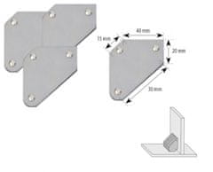 MDTools Sada úhlových magnetů, nosnost 4 kg, sada 4 ks - SPARTUS SP145-00-009