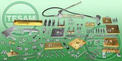 TESAM Hydraulický stahovák na vstřikovače CDI, HDI, HPI, CDTI, DCI, velká sada - TESAM TS1300