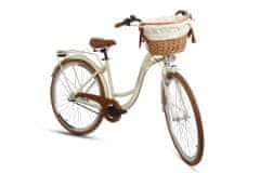 COLOURS dámské jízdní kolo, kola 28”, výška 160-185 cm, 3-rychlostní, krémová Hnědá Kola