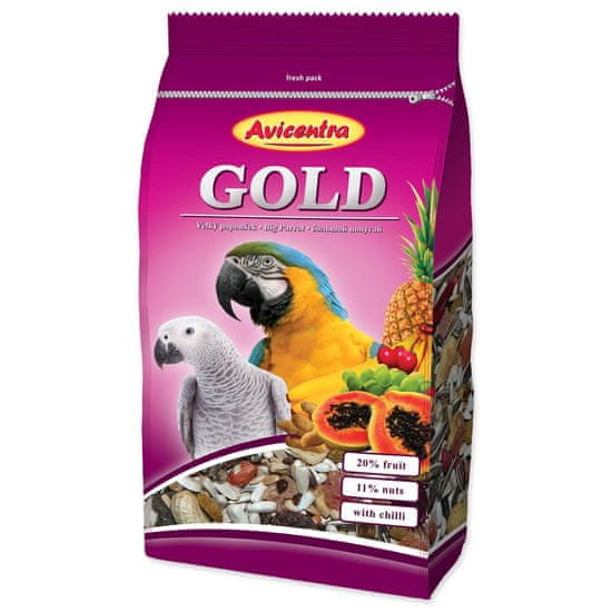 Avicentra Krmivo Gold velký papoušek 850g