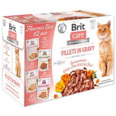 Brit Kapsičky Care Cat Flavour box filety v omáčce Multi 12x85g