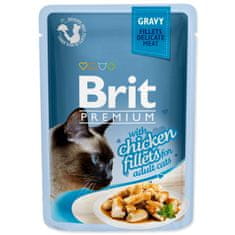 Brit Kapsička Premium Cat kuřecí, filety v omáčce 85g