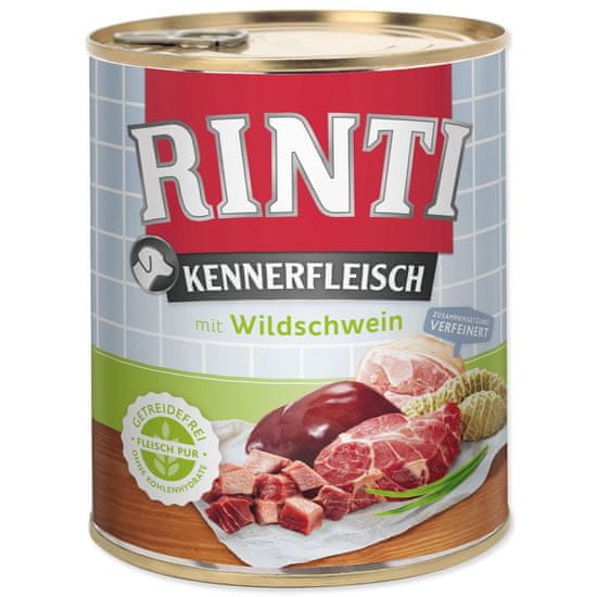 Rinti Konzerva Kennerfleisch Adult divočák 800g