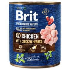 Brit Konzerva Premium by Nature kuře a srdce 800g