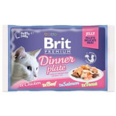 Brit Kapsička Premium Cat Delicate Dinner Plate, filety v želé Multi 340g (4x85g)