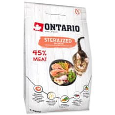 Ontario Krmivo Cat Sterilised Salmon 0,4kg