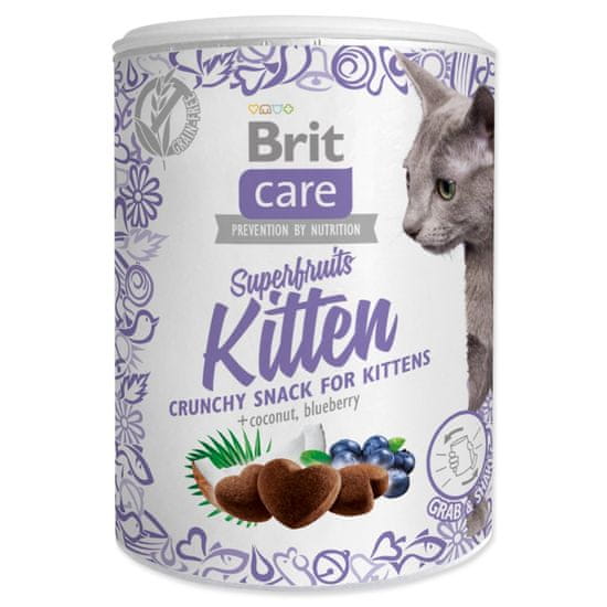 Brit Pochoutka Care Cat Snack Superfruits Kitten 100g