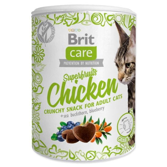 Brit Pochoutka Care Cat Snack Superfruits kuře 100g
