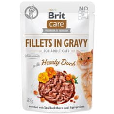 Brit Kapsička Care Cat kachna, filety v omáčce 85g