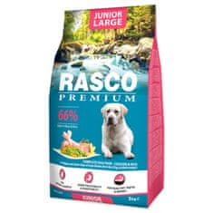 RASCO Krmivo Premium Junior Large kuře s rýží 3kg