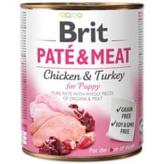 Brit Konzerva Paté & Meat Puppy kuře 800g