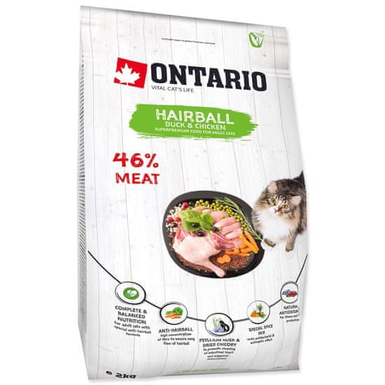 Ontario Krmivo Cat Hairball 2kg