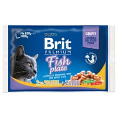 Brit Kapsička Premium Cat Family Plate v omáčce Multi 400g (4x100g)