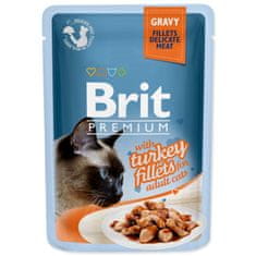 Brit Kapsička Premium Cat krůta, filety v omáčce 85g