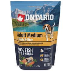 Ontario Krmivo Adult Medium Fish & Rice 0,75kg