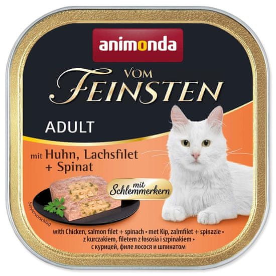 Animonda Paštika Vom Feinstein Adult kuře a losos se špenátem 100g