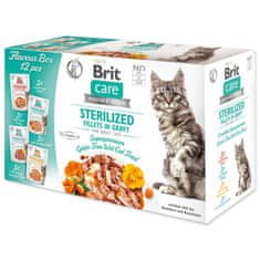 Brit Kapsička Care Cat Flavour box Sterilized filety v omáčce Multi 12x85g