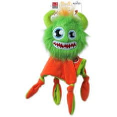 Dog Fantasy Hračka Monsters strašidlo pískací chlupaté zelené s dečkou 28cm