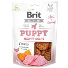 Brit Pochoutka Jerky Puppy Meaty krůta, kolčka 80g