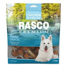 RASCO Pochoutka Premium buvolí kůže obalená kuřecím, paličky 500g