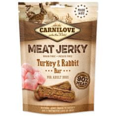 Carnilove Pochoutka Jerky králík a krůta, tyčinky 100g