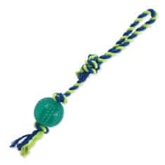 Dog Fantasy Hračka DENTAL MINT máček házecí s provazem smyčka zelený 7x50cm