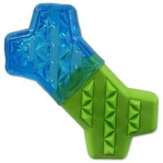 Dog Fantasy Hračka Kost chladící zeleno-modrá 13,5x7,4x3,8cm