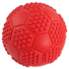 Dog Fantasy Hračka míček fotbal s bodlinami pískací mix barev 7cm