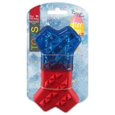 Dog Fantasy Hračka Kost chladící červeno-modrá 13,5x7,4x3,8cm