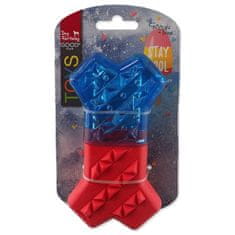 Dog Fantasy Hračka Kost chladící červeno-modrá 13,5x7,4x3,8cm