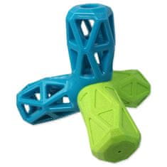 Dog Fantasy Hračka geometrická pískací modro-zelená 12,9x1,2x10,2cm