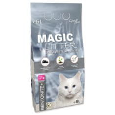 Magic cat Kočkolit Magic Litter Bentonite Ultra White with Carbon 5L/4,4kg