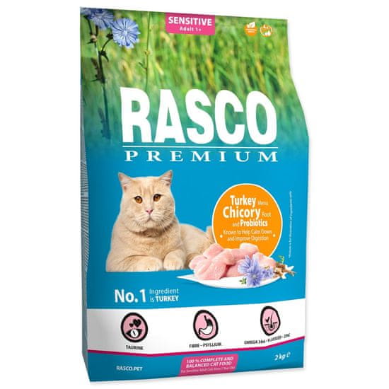 RASCO Krmivo Premium Sensitive krůta s kořenem čekanky a probiotiky 2kg