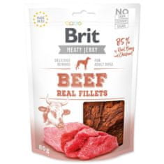 Brit Pochoutka Jerky hovězí plátky 80g