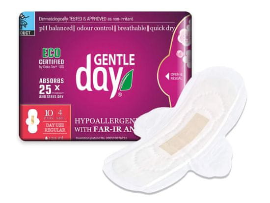 Gentle Day® DENNÍ VLOŽKY antibakteriální s aniony, 10 ks v balení