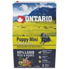 Ontario Krmivo Puppy Mini Lamb & Rice 2,25kg