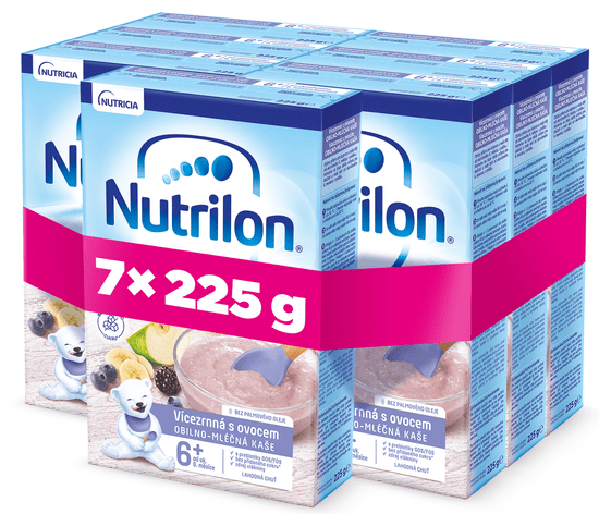 Nutrilon Pronutra Vícezrnná kaše s ovocem 7 x 225 g, 6+