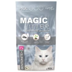 Magic cat Kočkolit Magic Litter Bentonite Ultra White with Carbon 10L/9kg